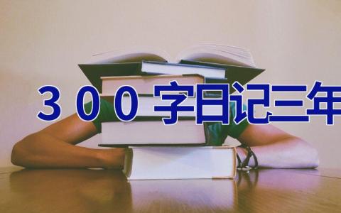 300字日记三年级