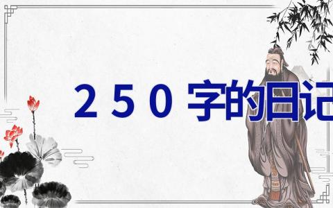 250字的日记