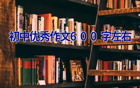 初中优秀作文600字左右