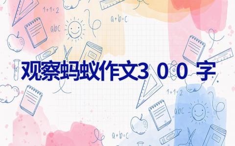 观察蚂蚁作文300字