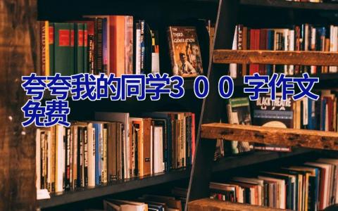 夸夸我的同学300字作文免费