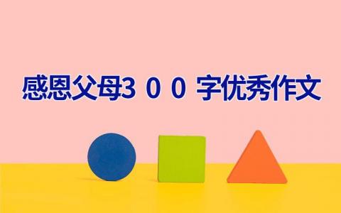 感恩父母300字优秀作文