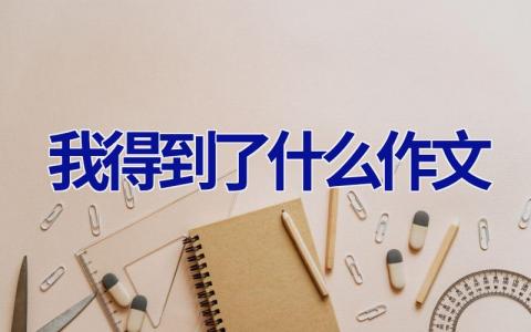 我得到了什么作文