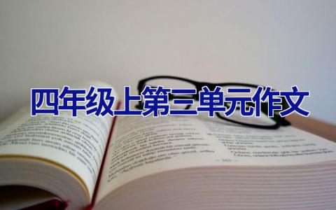 四年级上第三单元作文