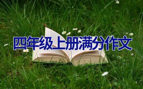 四年级上册满分作文