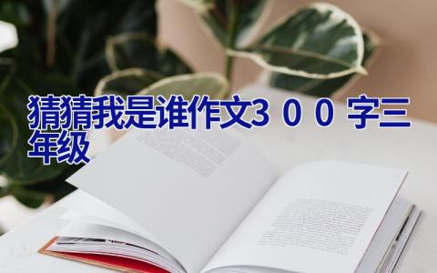 猜猜我是谁作文300字三年级