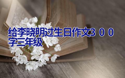 给李晓明过生日作文300字三年级