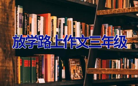 放学路上作文三年级