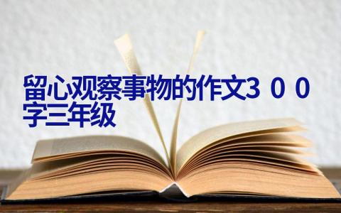 留心观察事物的作文300字三年级